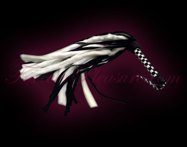 Flogger Suede and Fluff - White and Black