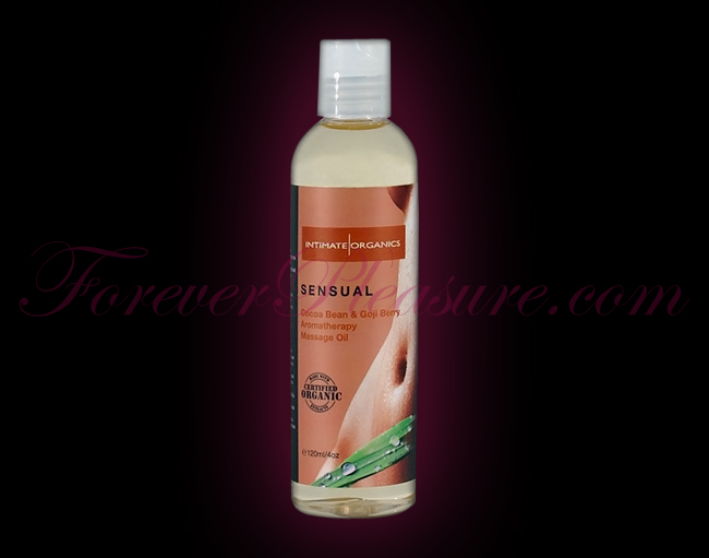 Intimate Organics Massage Oil w/ Cocoa Bean & Gogi Berry (4oz)