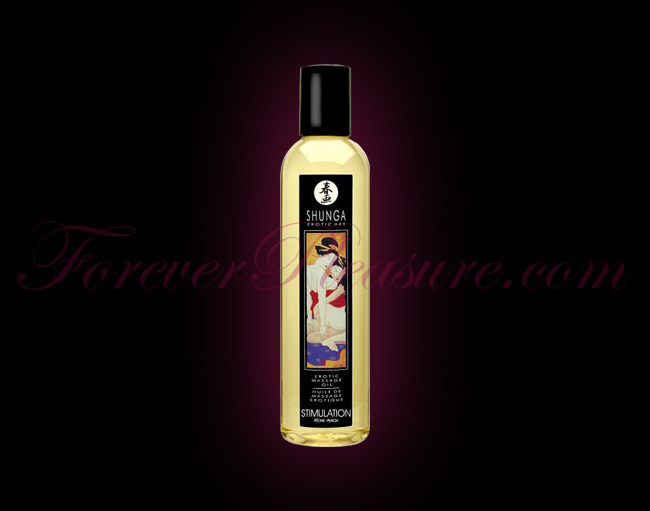 Shunga Erotic Massage Oil - Stimulation Peach