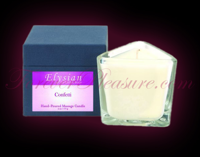 Earthly Body Elysian Hand-Poured Massage Candle - Confetti (6oz)