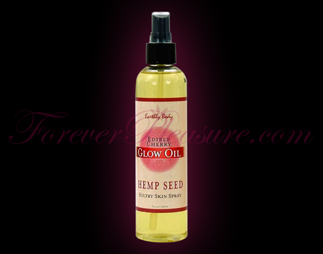 Earthly Body Edible Glow Massage Oil - Cherry (8oz)