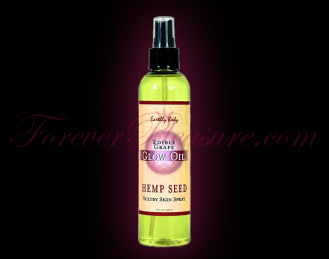 Earthly Body Edible Glow Massage Oil - Grape (8oz)