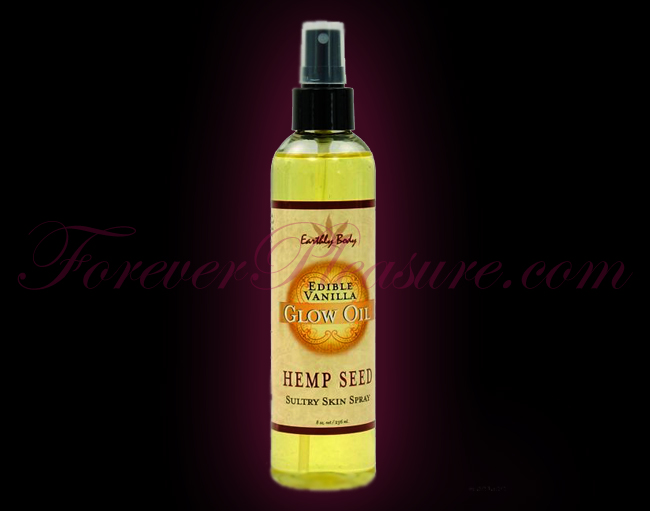 Earthly Body Edible Glow Massage Oil - Vanilla (8oz)