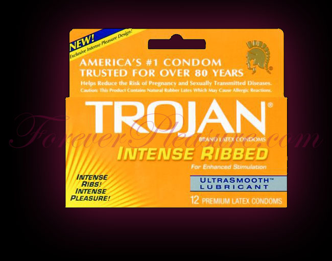 Trojan Intense Ribbed (12 Pack)